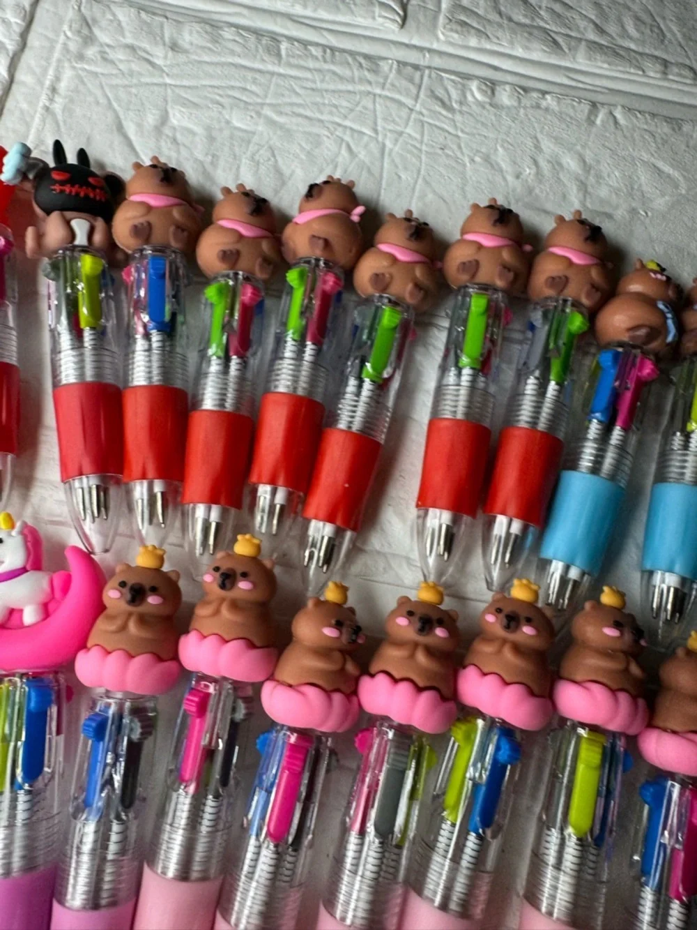 New 47pc Kids Novelty Multi-Color Click Ballpoint Pens, Party Favors